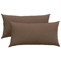 Coussins de canapé 2 pcs Marron 80 x 40 cm tissu 521552521552