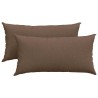 Coussins de canapé 2 pcs Marron 80 x 40 cm tissu 521552521552