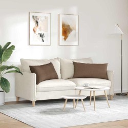 Coussins de canapé 2 pcs Marron 80 x 40 cm tissu 521552521552