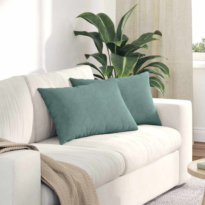 Coussins de canapé 2 pcs Vert Mer 60 x 40 cm 521554521554