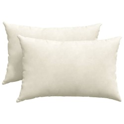 Coussins de canapé 2 pcs Crème 60 x 40 cm 521555521555