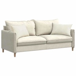 Coussins de canapé 2 pcs Crème 60 x 40 cm 521555521555