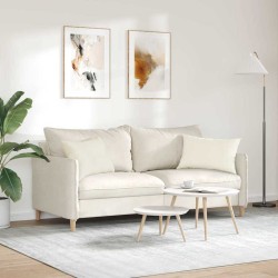 Coussins de canapé 2 pcs Crème 60 x 40 cm 521555521555
