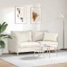 Coussins de canapé 2 pcs Crème 60 x 40 cm 521555521555