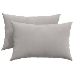 Coussins de canapé 2 pcs Gris clair 60 x 40 cm tissu 521556521556