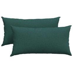 Coussins de canapé 2 pcs Vert foncé 80 x 40 cm tissu 521557521557