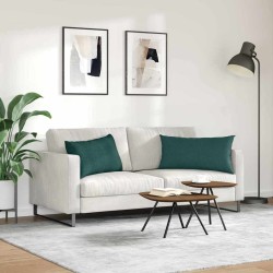 Coussins de canapé 2 pcs Vert foncé 80 x 40 cm tissu 521557521557