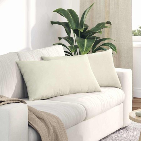 Coussins de canapé 2 pcs Crème 80 x 40 cm 521560521560