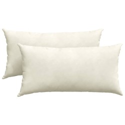 Coussins de canapé 2 pcs Crème 80 x 40 cm 521560521560