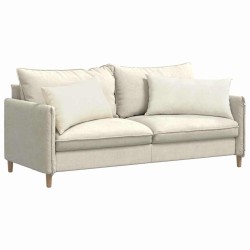 Coussins de canapé 2 pcs Crème 80 x 40 cm 521560521560