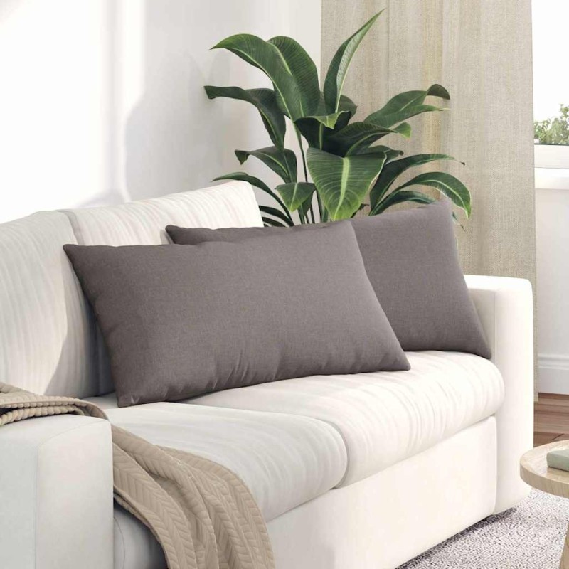 Coussins de canapé 2 pcs Taupe 80 x 40 cm tissu 521563521563