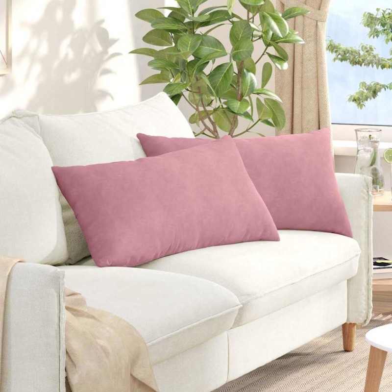 Coussins de canapé 2 pcs Rose 80 x 40 cm 521565521565
