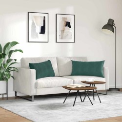 Coussins de canapé 2 pcs Vert foncé 80 x 40 cm 521567521567