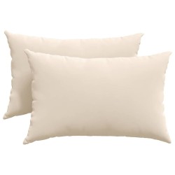 Coussins de canapé 2 pcs Beige 60 x 40 cm tissu 521617521617