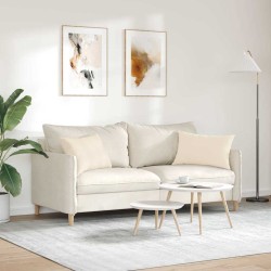 Coussins de canapé 2 pcs Beige 60 x 40 cm tissu 521617521617