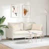 Coussins de canapé 2 pcs Beige 60 x 40 cm tissu 521617521617