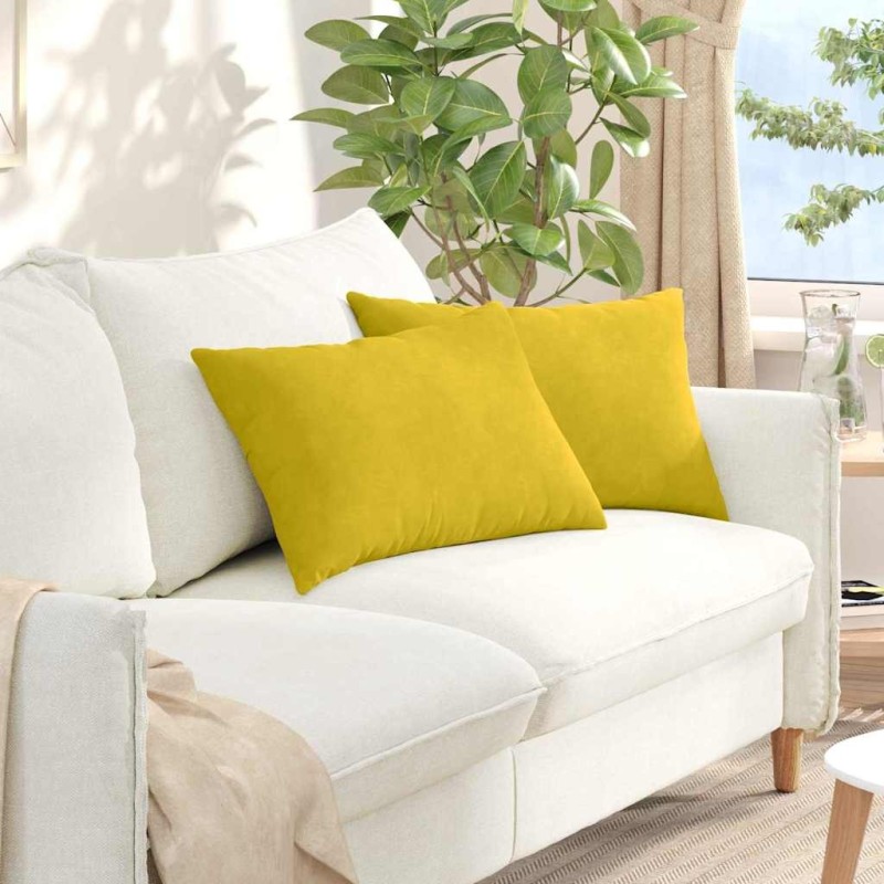 Coussins de canapé 2 pcs Jaune 60 x 40 cm 521620521620