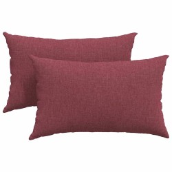 Coussins de canapé 2 pcs Bordeaux 50 x 30 cm tissu 521624521624