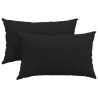 Coussins de canapé 2 pcs Noir 50 x 30 cm tissu 521625521625