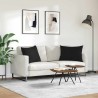Coussins de canapé 2 pcs Noir 70 x 50 cm tissu 521628521628