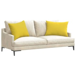 Coussins de canapé 2 pcs Jaune clair 70 x 50 cm tissu 521629521629