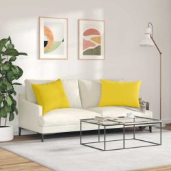 Coussins de canapé 2 pcs Jaune clair 70 x 50 cm tissu 521629521629