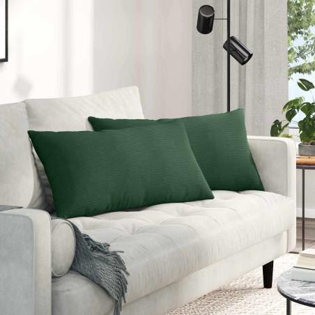 Coussins de canapé 2 pcs Vert foncé 80 x 40 cm 521630521630
