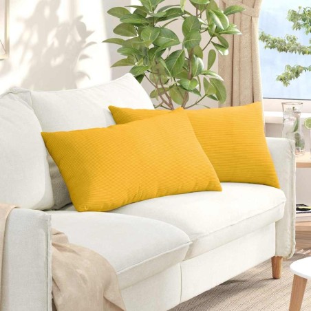 Coussins de canapé 2 pcs Jaune clair 80 x 40 cm 521631521631