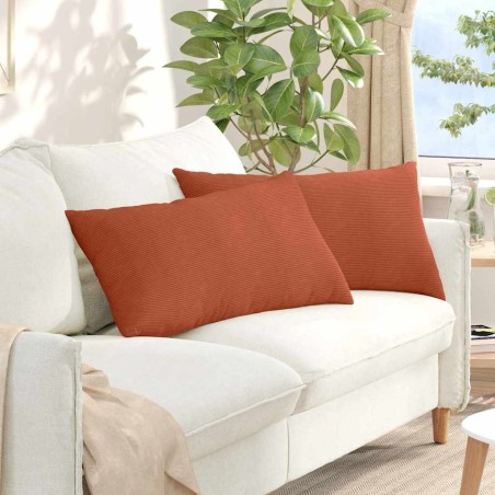 Coussins de canapé 2 pcs Rouge orange 80 x 40 cm 521632521632