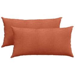 Coussins de canapé 2 pcs Rouge orange 80 x 40 cm 521632521632
