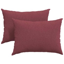 Coussins de canapé 2 pcs Bordeaux 70 x 50 cm tissu 521634521634