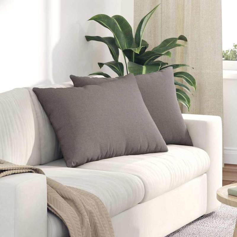 Coussins de canapé 2 pcs Taupe 70 x 50 cm tissu 521636521636