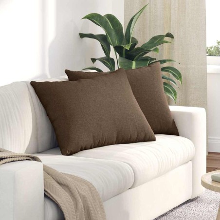 Coussins de canapé 2 pcs Marron 70 x 50 cm tissu 521638521638