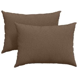 Coussins de canapé 2 pcs Marron 70 x 50 cm tissu 521638521638