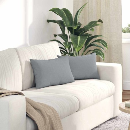 Coussins de canapé 2 pcs Gris clair 50 x 30 cm tissu 521639521639