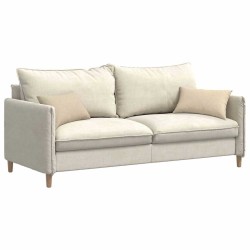 Coussins de canapé 2 pcs Crème 50 x 30 cm tissu 521641521641