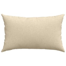 Coussins de canapé 2 pcs Crème 50 x 30 cm tissu 521641521641