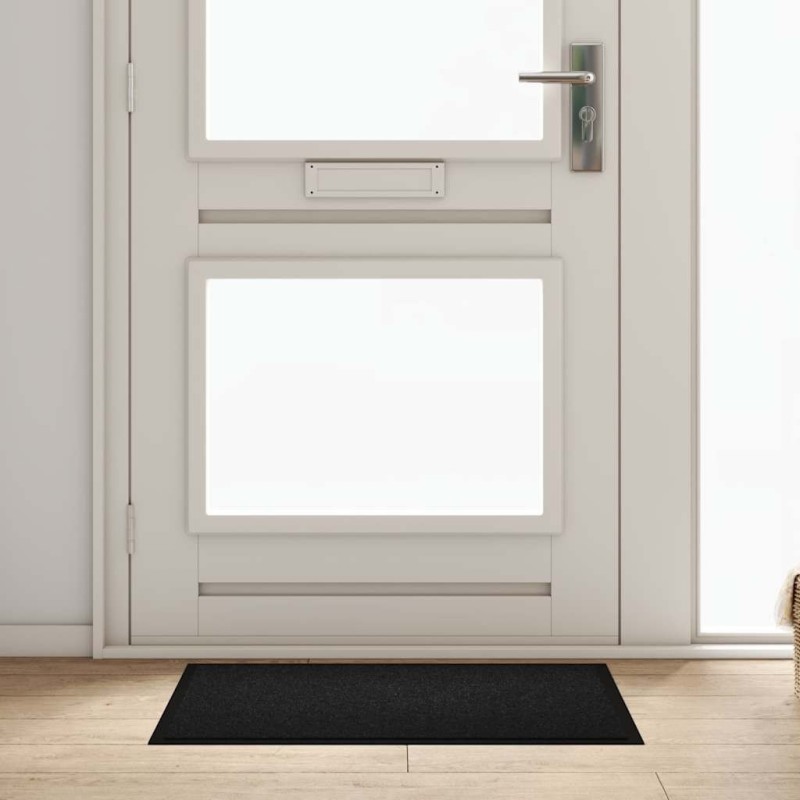 Tapis de porte Noir 60 x 40 x 1.2 cm Tissu en teddy 521645521645
