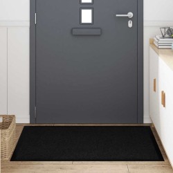 Tapis de porte Noir 60 x 40 x 1.2 cm Tissu en teddy 521648521648