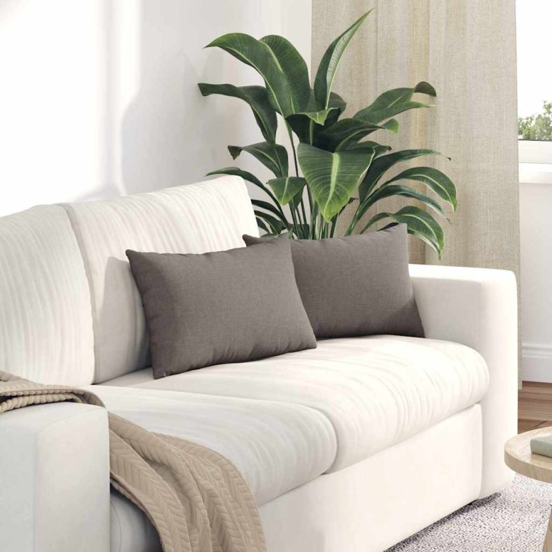 Coussins de canapé 2 pcs Taupe 50 x 30 cm tissu 521650521650