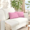 Coussins de canapé 2 pcs Rose 50 x 30 cm tissu 521653521653