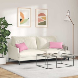 Coussins de canapé 2 pcs Rose 50 x 30 cm tissu 521653521653