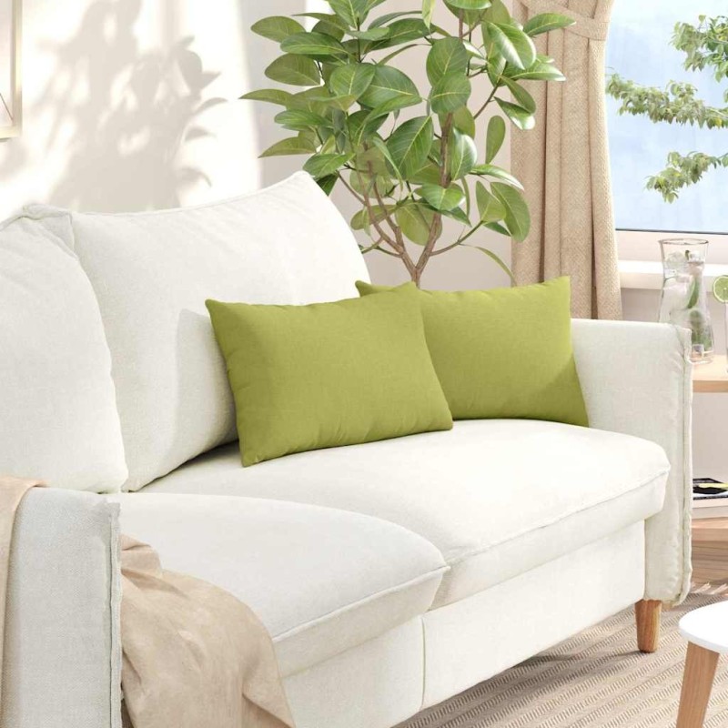 Coussins de canapé 2 pcs Vert clair 50 x 30 cm tissu 521657521657