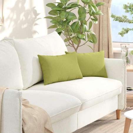 Coussins de canapé 2 pcs Vert clair 50 x 30 cm tissu 521657521657