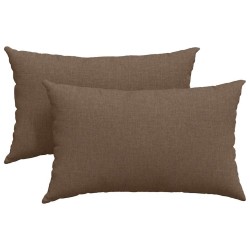 Coussins de canapé 2 pcs Marron 50 x 30 cm tissu 521658521658