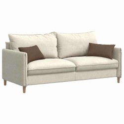 Coussins de canapé 2 pcs Marron 50 x 30 cm tissu 521658521658