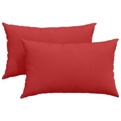 Coussins de canapé 2 pcs Rouge 50 x 30 cm tissu 521660521660