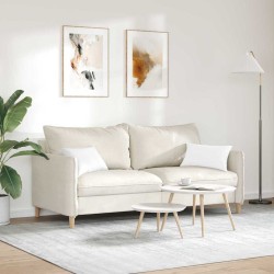 Coussins de canapé 2 pcs Blanc 50 x 30 cm tissu 521661521661