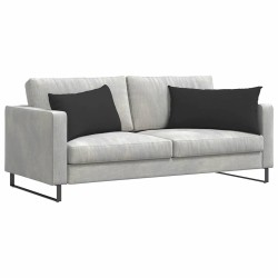 Coussins de canapé 2 pcs Noir 80 x 40 cm tissu 521664521664