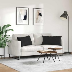 Coussins de canapé 2 pcs Noir 80 x 40 cm tissu 521664521664